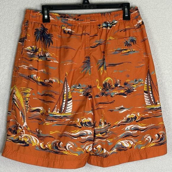 Polo Sport Size M Board Shorts Swim Sailboat Swordfish Fishing Ocean Colorful - Picture 3 of 6